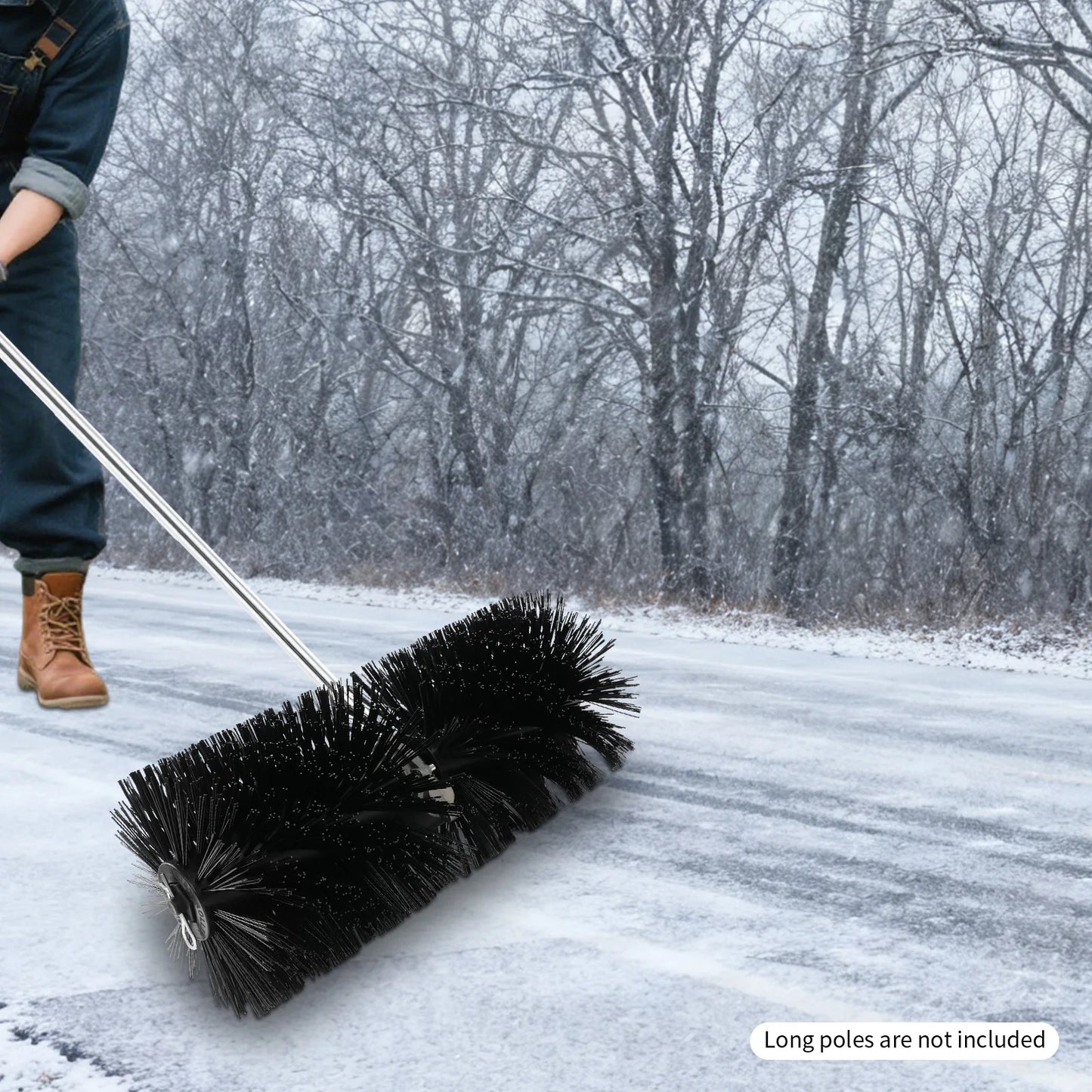 Bymaocar Lawn Mower Broom Head Sweeper for Garden Snow Removal