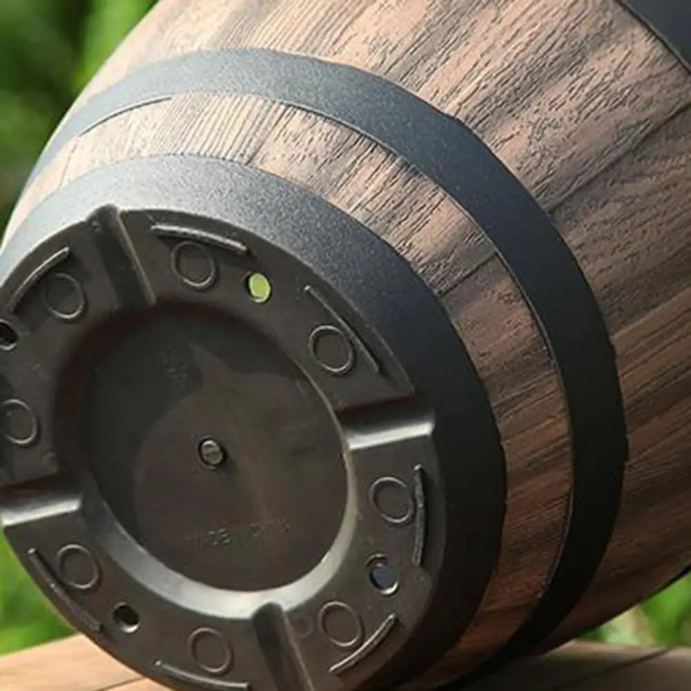 Rustic Farmhouse Whiskey Barrel Planter Faux Wood Plastic Pot