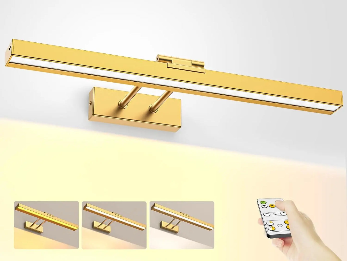 PRTILOUD Wireless Art Light, Dimmable CCT, Battery Powered With Remote