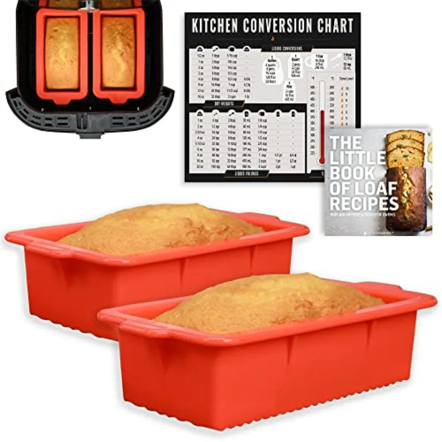 Air Fryer Silicone Loaf Pans For Nonstick Baking And Molds