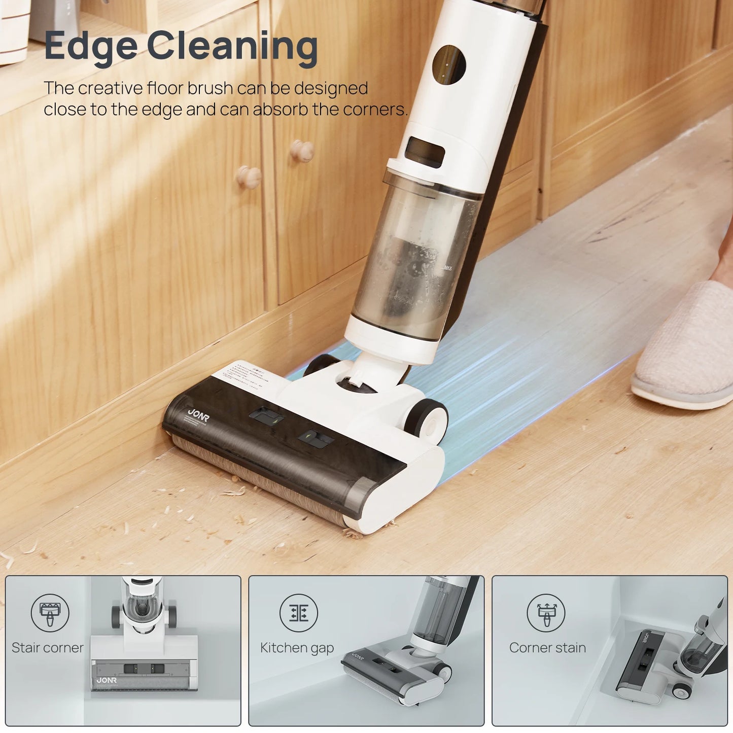 Jonr Ed12 Wet Dry Smart Vacuum Floor Cleaner Wireless Mop