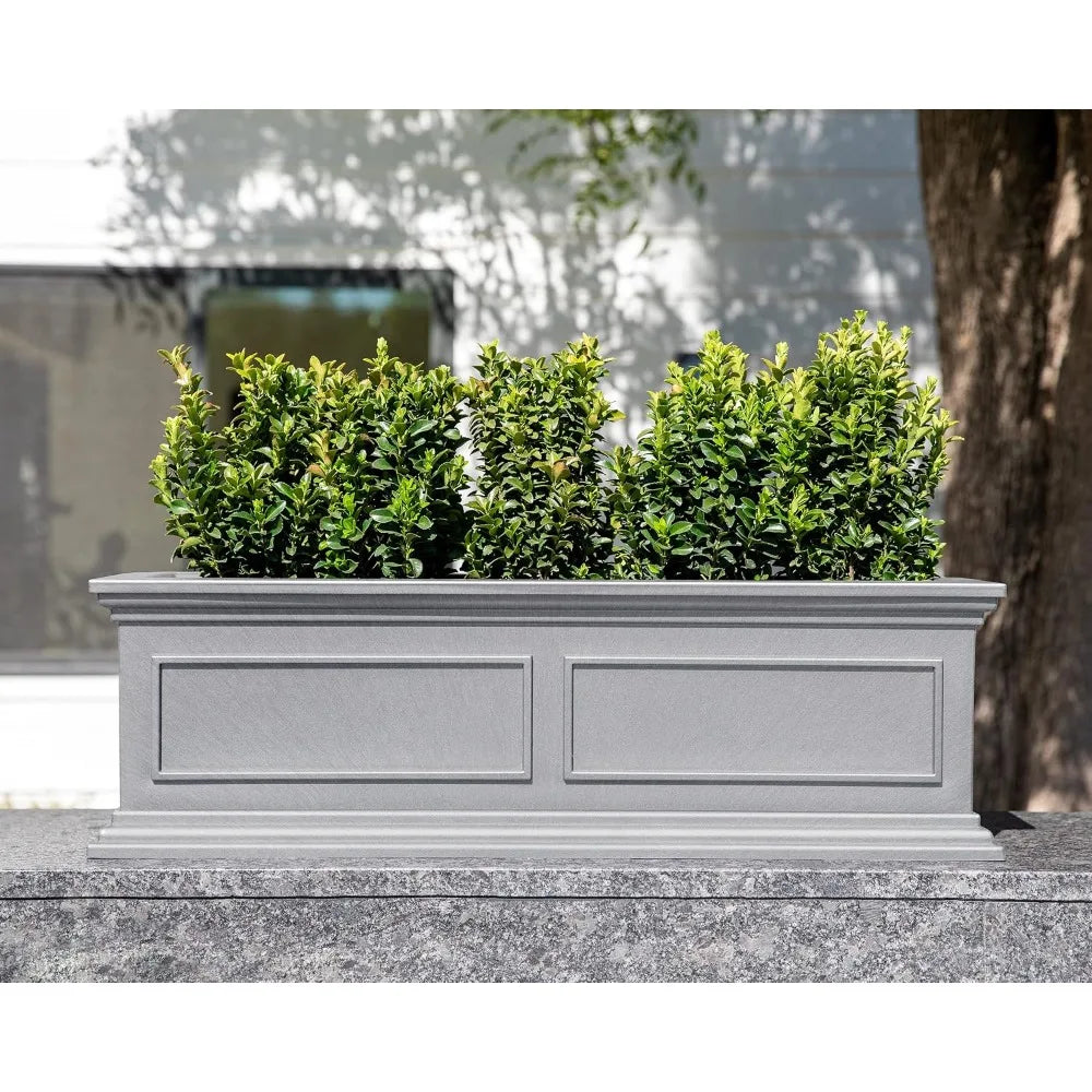 Rectangular Window Box Planter For Outdoor Windowsill Weatherproof