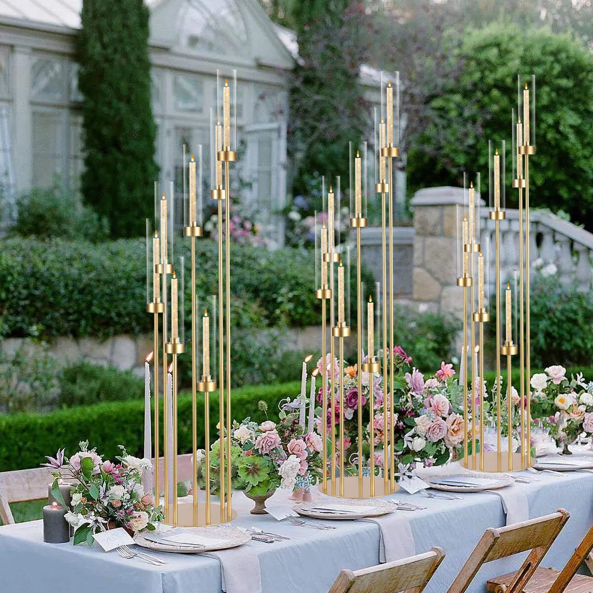 7 Arm Floor Candelabra Centerpieces For Wedding And Dinner Parties