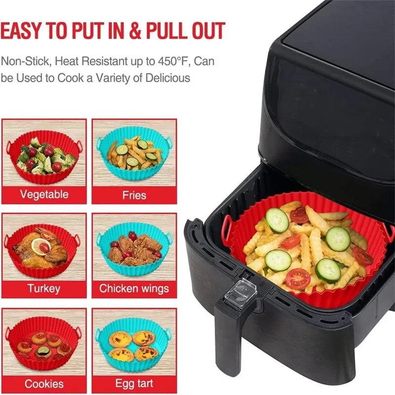 Silicone Baking Pans For Air Fryer Set Nonstick Cake Molds