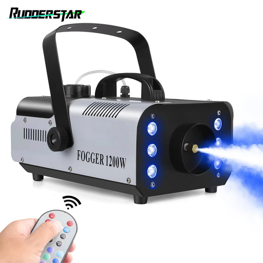 Rudderstar 1200W RGB LED Fog Machine With Remote Control