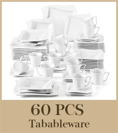 MALACASA Amparo Porcelain Dinnerware Set For Everyday Use