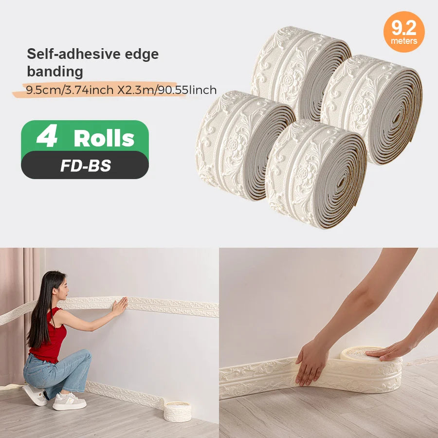Four Rolls Self Adhesive Foam Edge Banding Strips