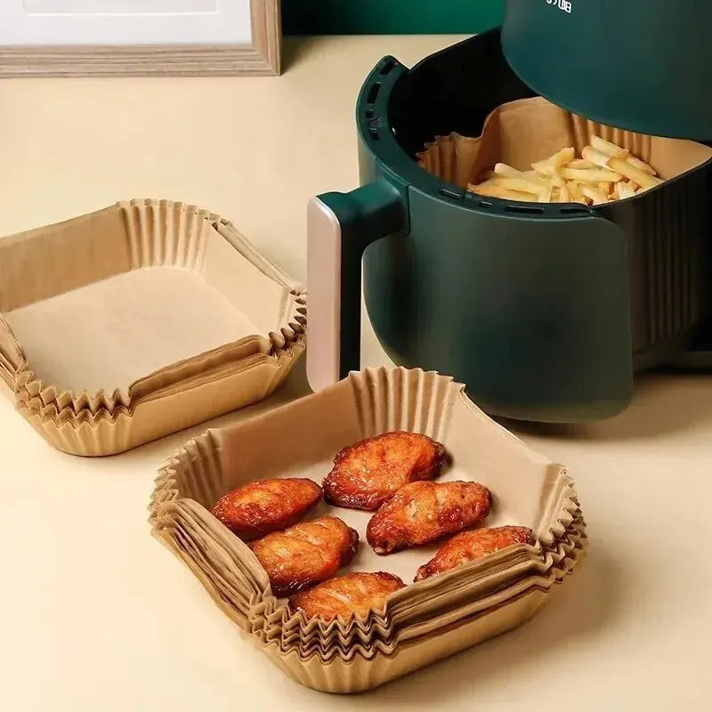 Air Fryer Disposable Paper Liners Pack 50 Nonstick Parchment