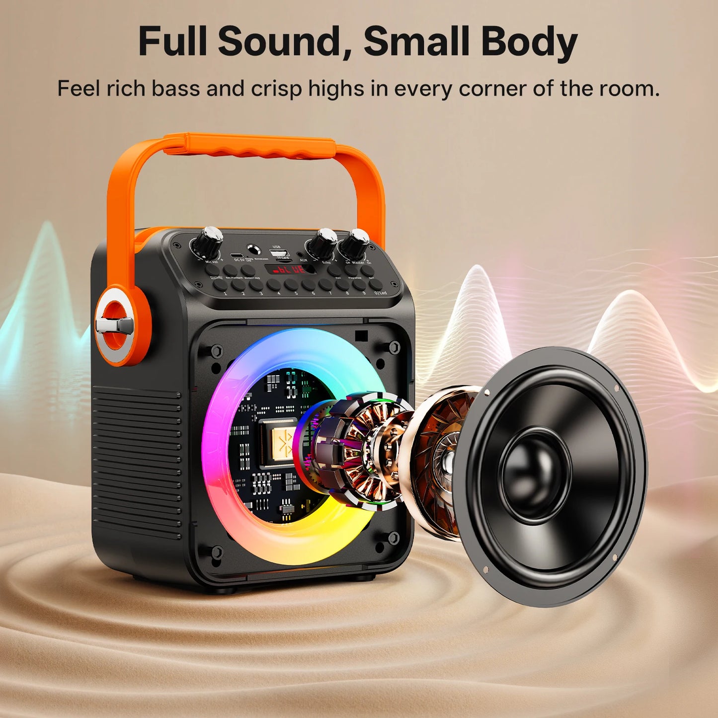 FanFun T35 High Power Karaoke Bluetooth Speaker 360 Degree Stereo