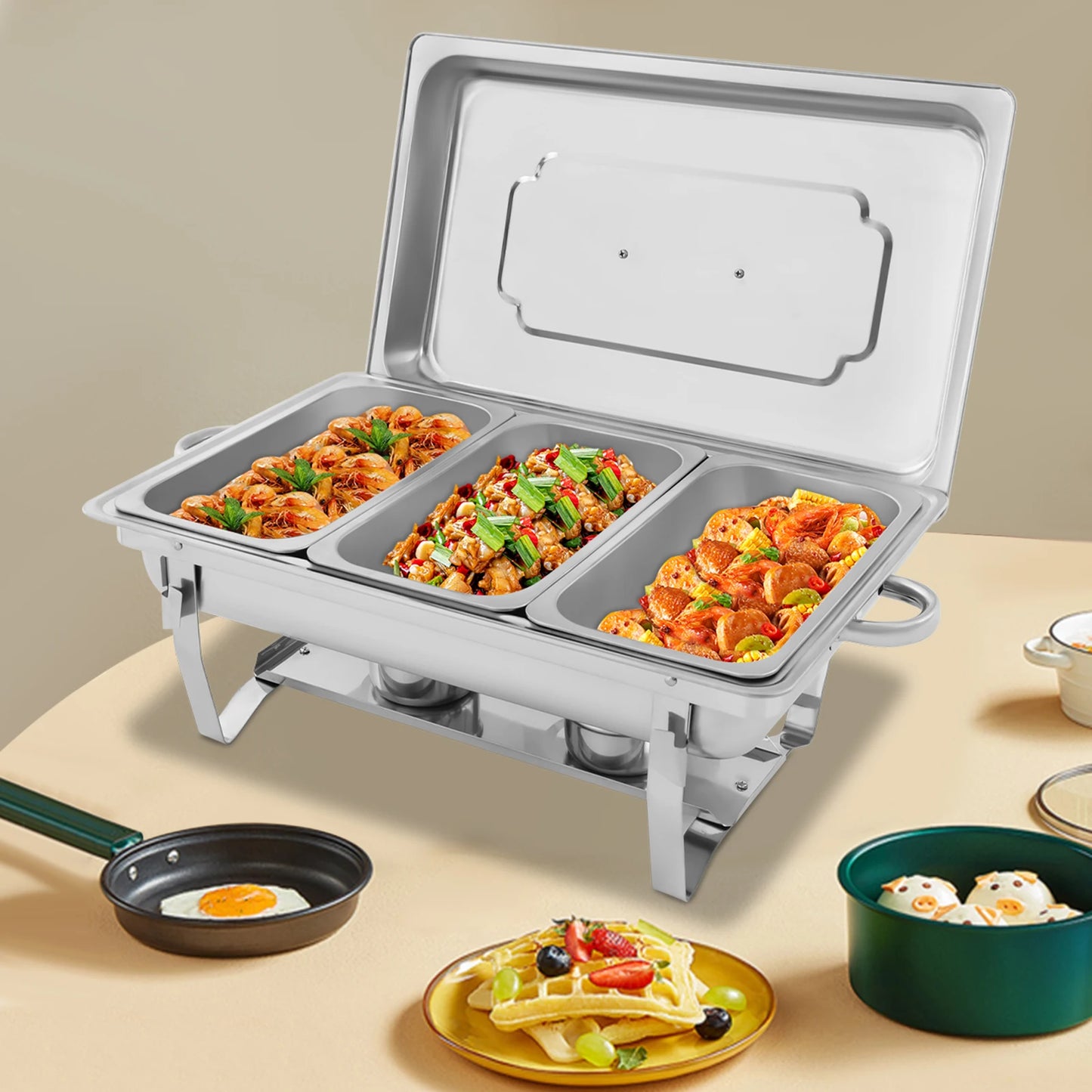 Stainless Steel Chafing Dish Buffet Set For Catering Warmer