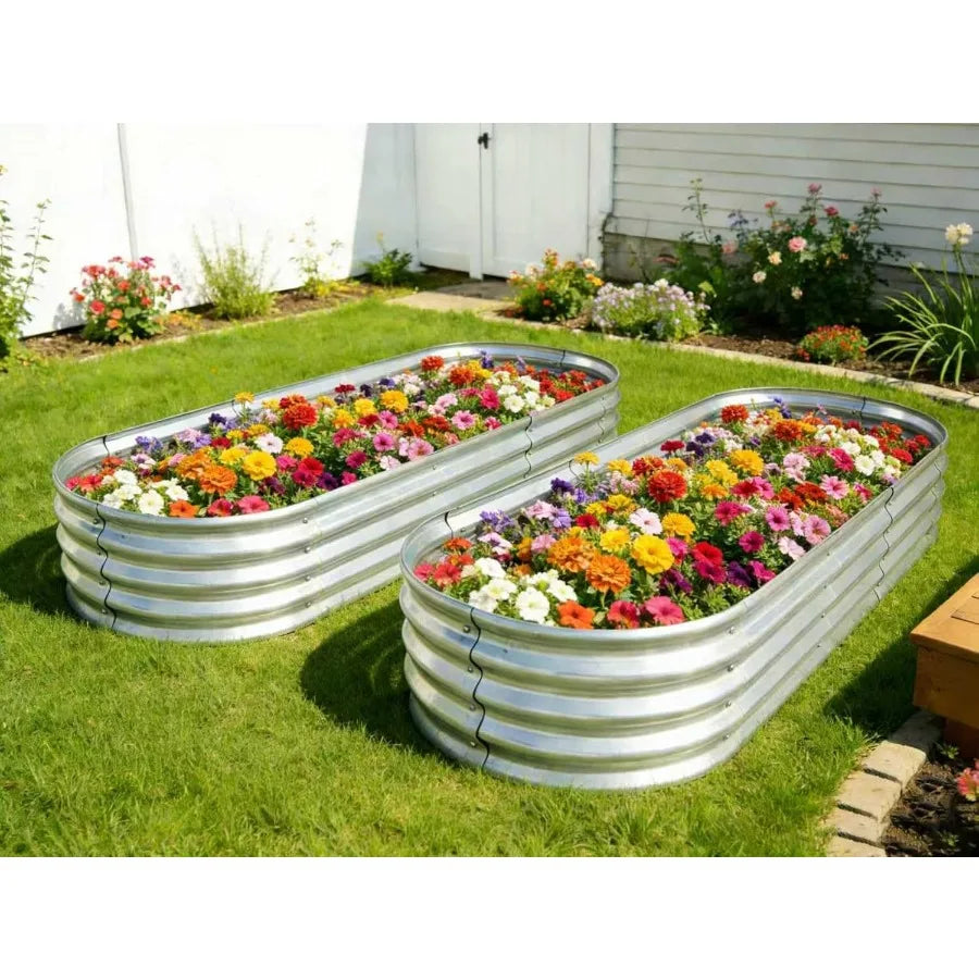 Metal Raised Garden Bed Planter For Vegetables And Herbs