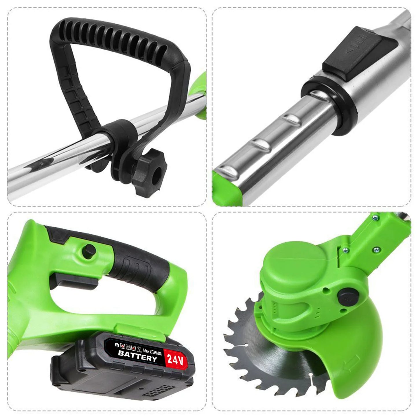 Electric Cordless Weed Trimmer 2 In 1 For Yard Garden