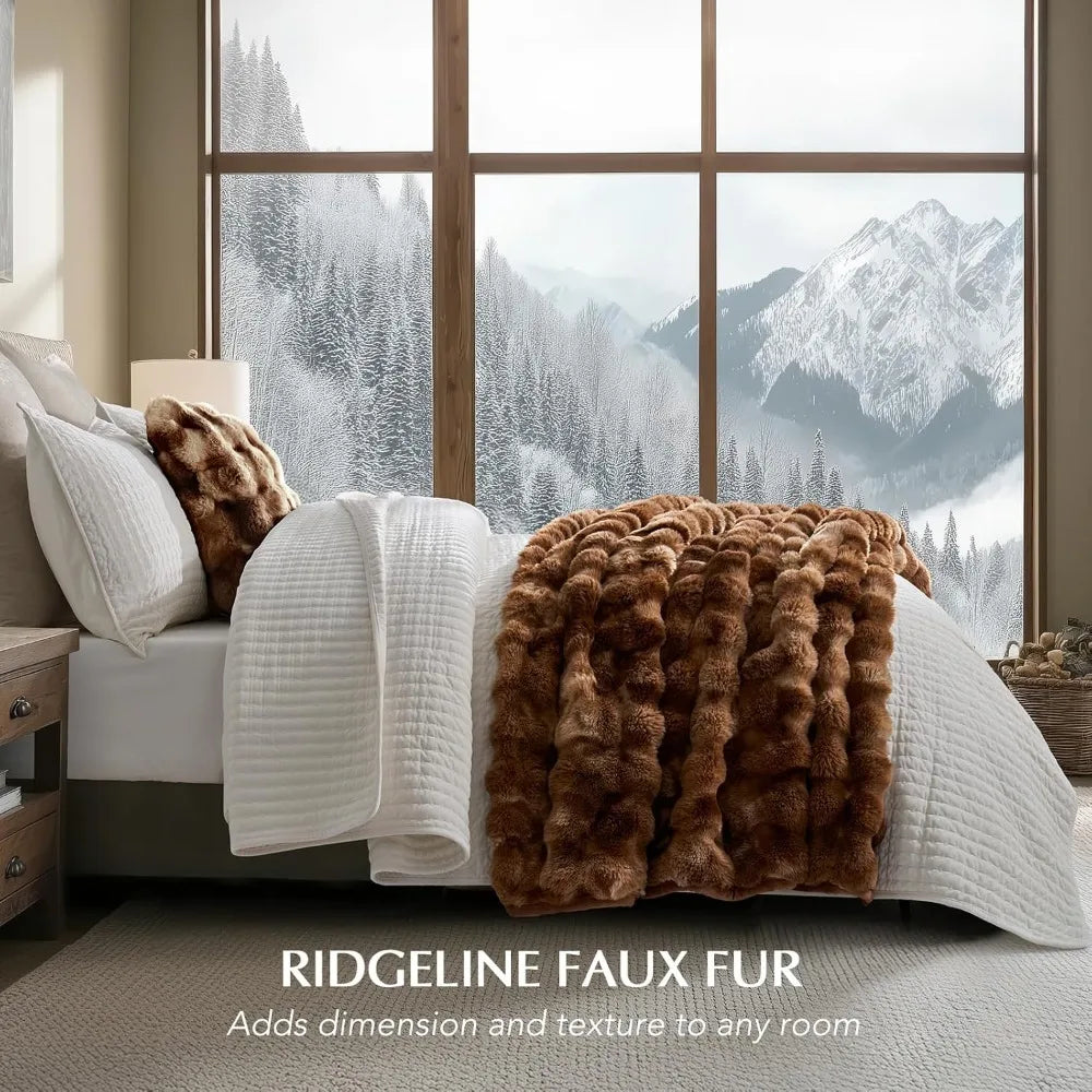 Ultra Soft Luxury Faux Fur Throw Blanket