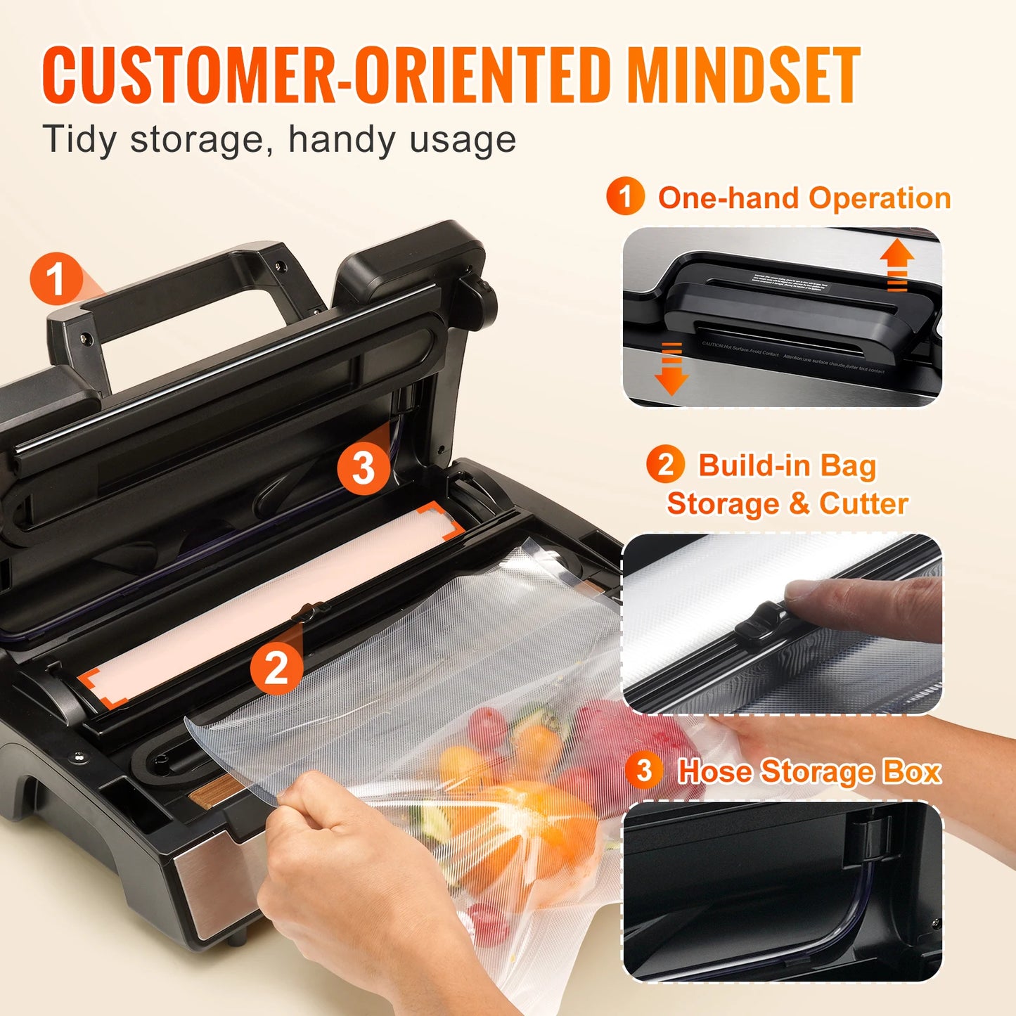 Succebuy Vacuum Sealer Machine 130W 12V With Free Vacuum Bags