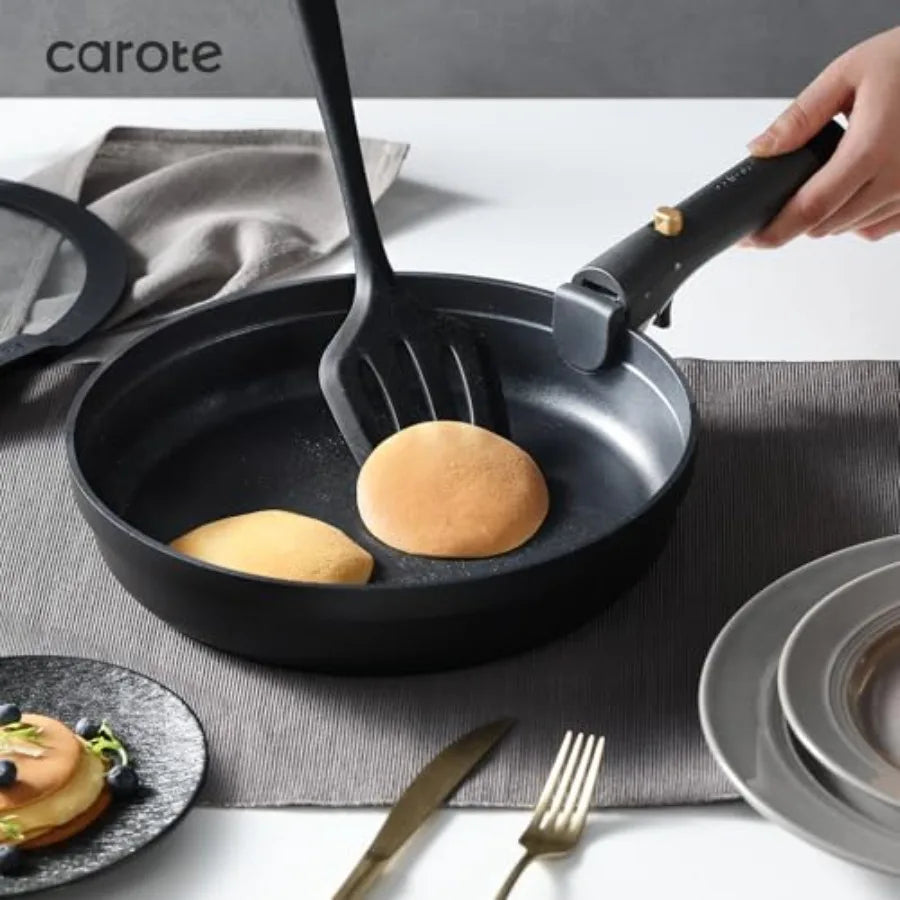 Nonstick Cookware Set 20pcs With Removable Handle for Oven Safe