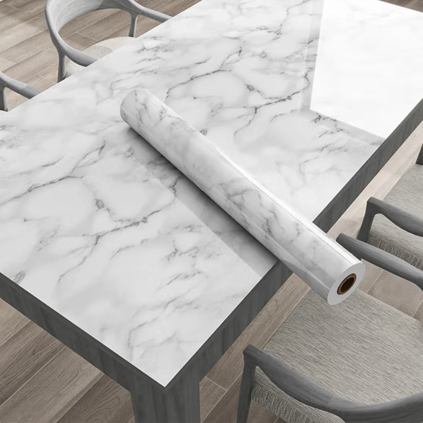 Veined Vinyl SelfAdhesive Wallpaper Waterproof For Kitchen And Living Room