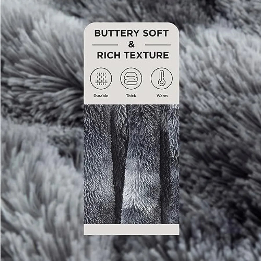 GentleSoft Fluffy Faux Fur Throw Blanket