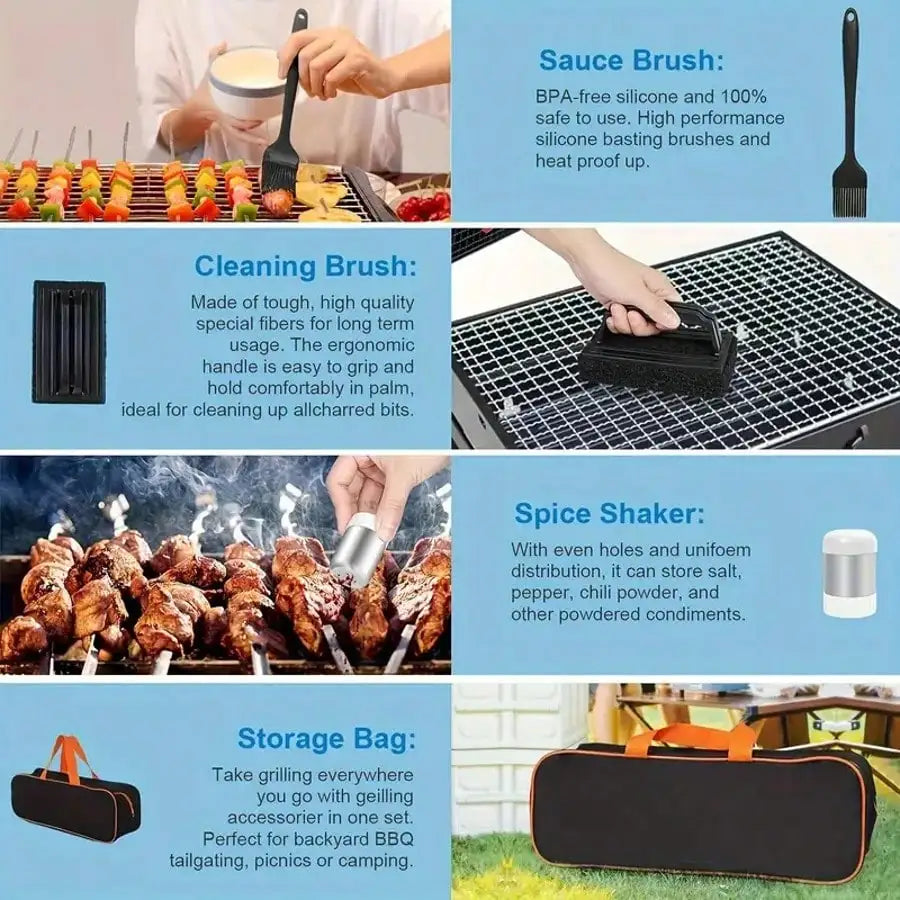 304 Stainless Steel Barbecue Master Kit With Essential Tools