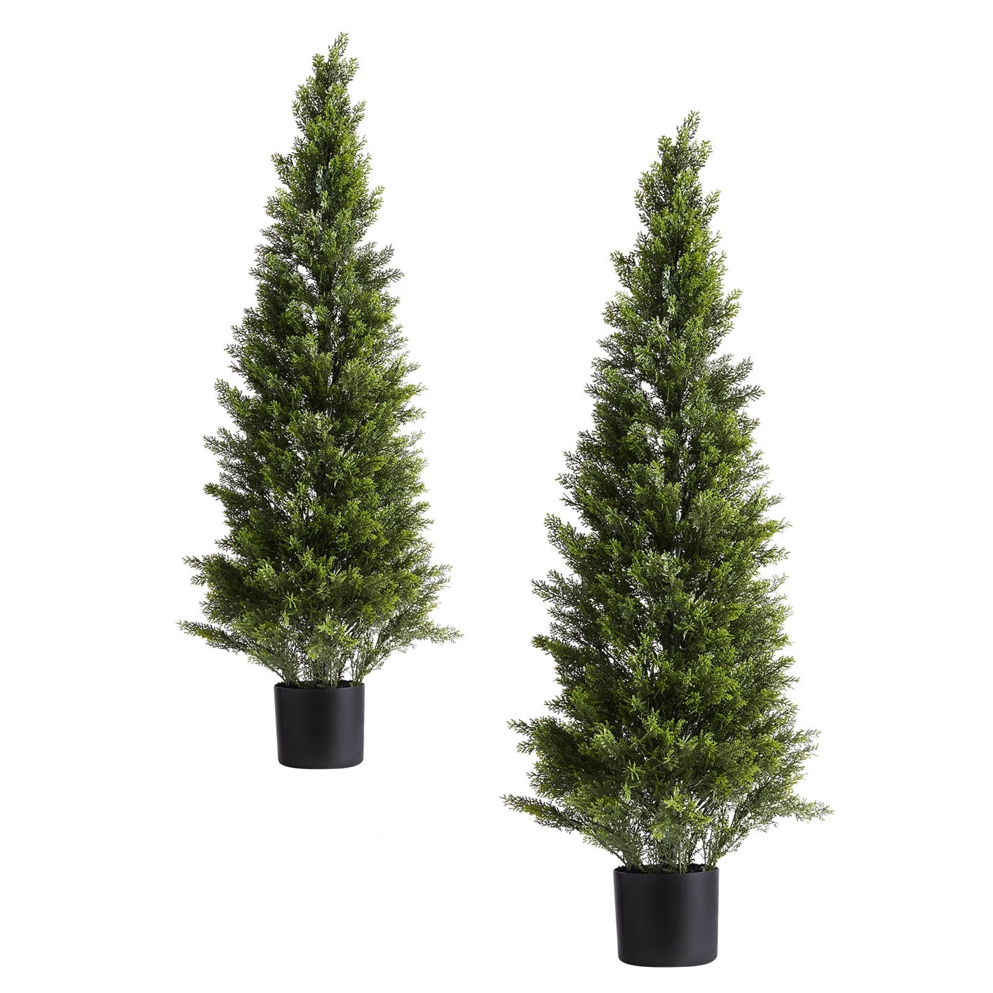 SucceBuy Artificial Topiary Cedar Trees Set For Home Decor