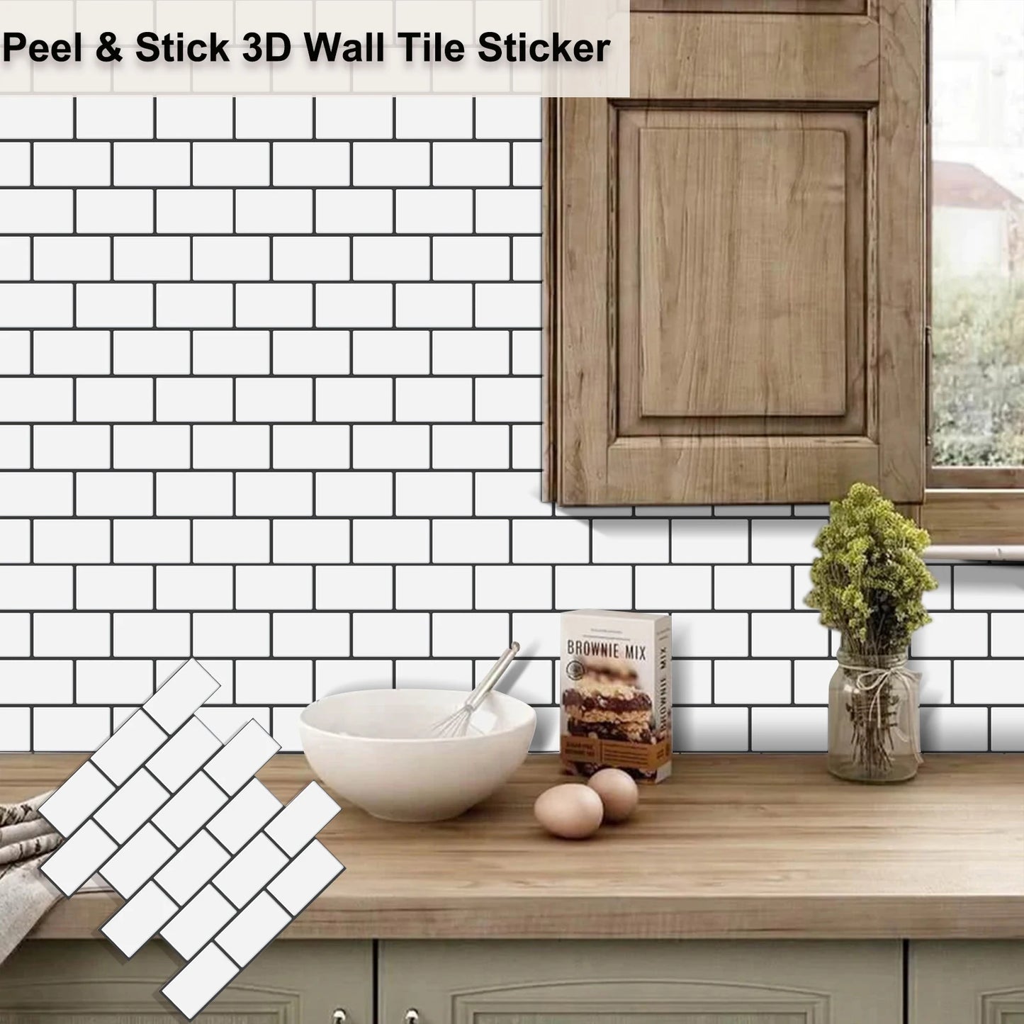 Subway Wall Stickers Peel And Stick 3D Brick Vinyl Wallpaper
