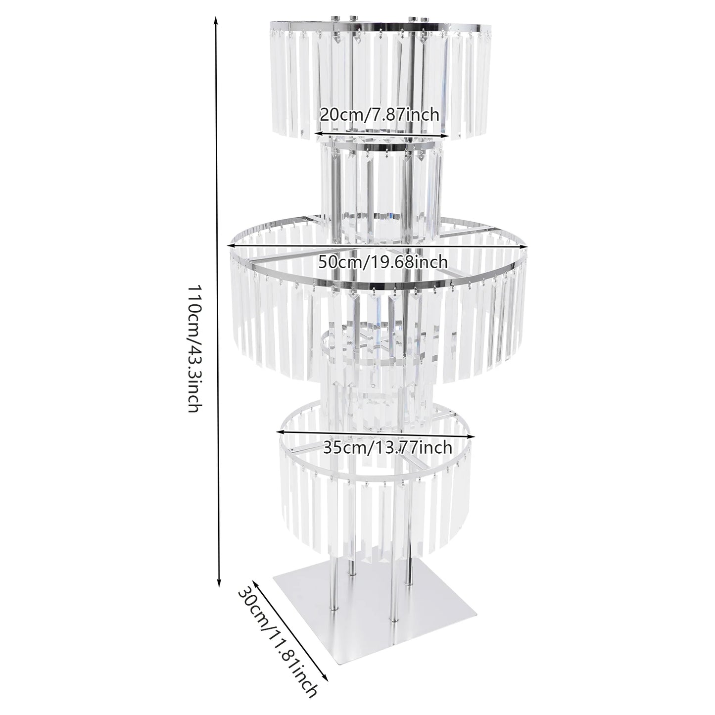 5 Tier Wedding Centerpiece Stand Acrylic Flower Vase Display