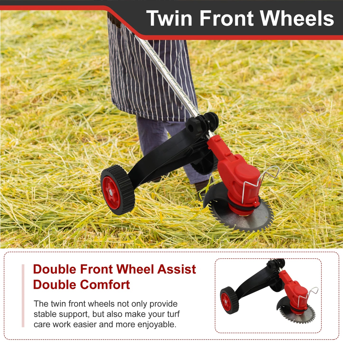 Cordless 21V Weed Trimmer Edger With 1.5Ah Battery And Charger