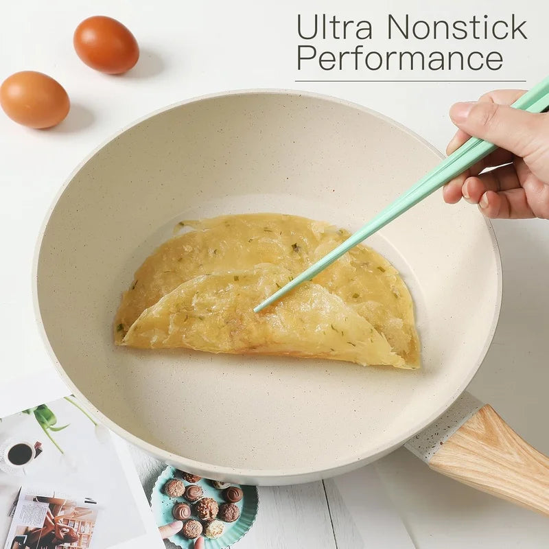 Nonstick 16 Piece Pots And Pans Set For Home Cooking