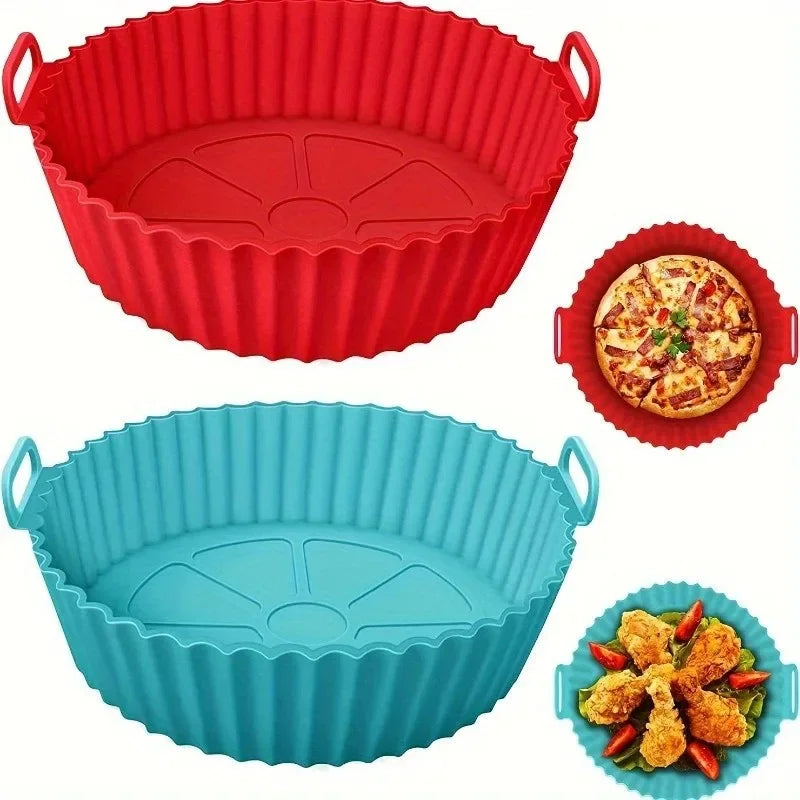 Silicone Baking Pans For Air Fryer Set Nonstick Cake Molds