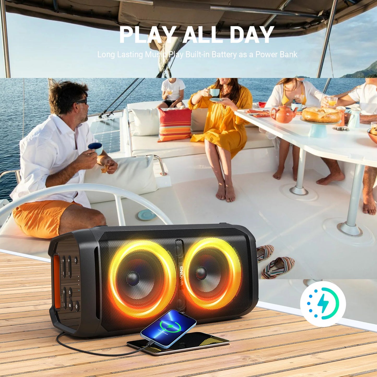 W-King T11 100W Bluetooth Speaker IPX6 Waterproof Portable