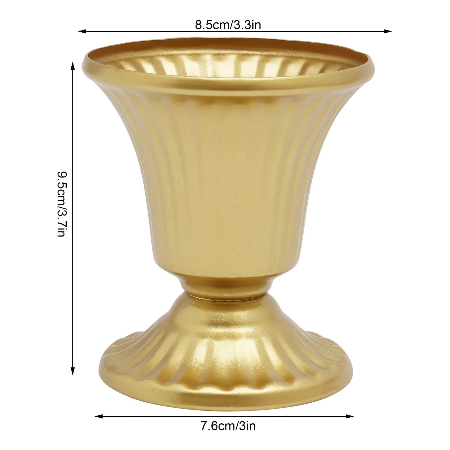 Gold Floral Vases Set Of 10 Trumpet Centerpieces For Weddings