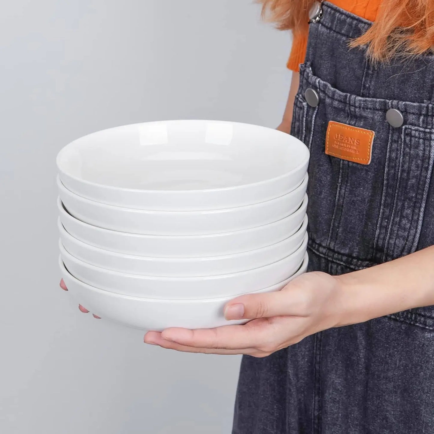 Porcelain Pasta Bowls Set, Ceramic Bowls For Salad And Soup