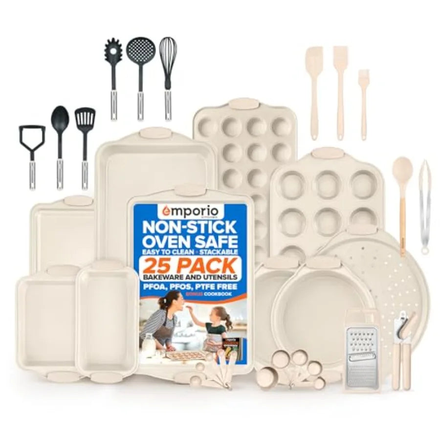 Nonstick Carbon Steel Bakeware Set With Silicone Handles