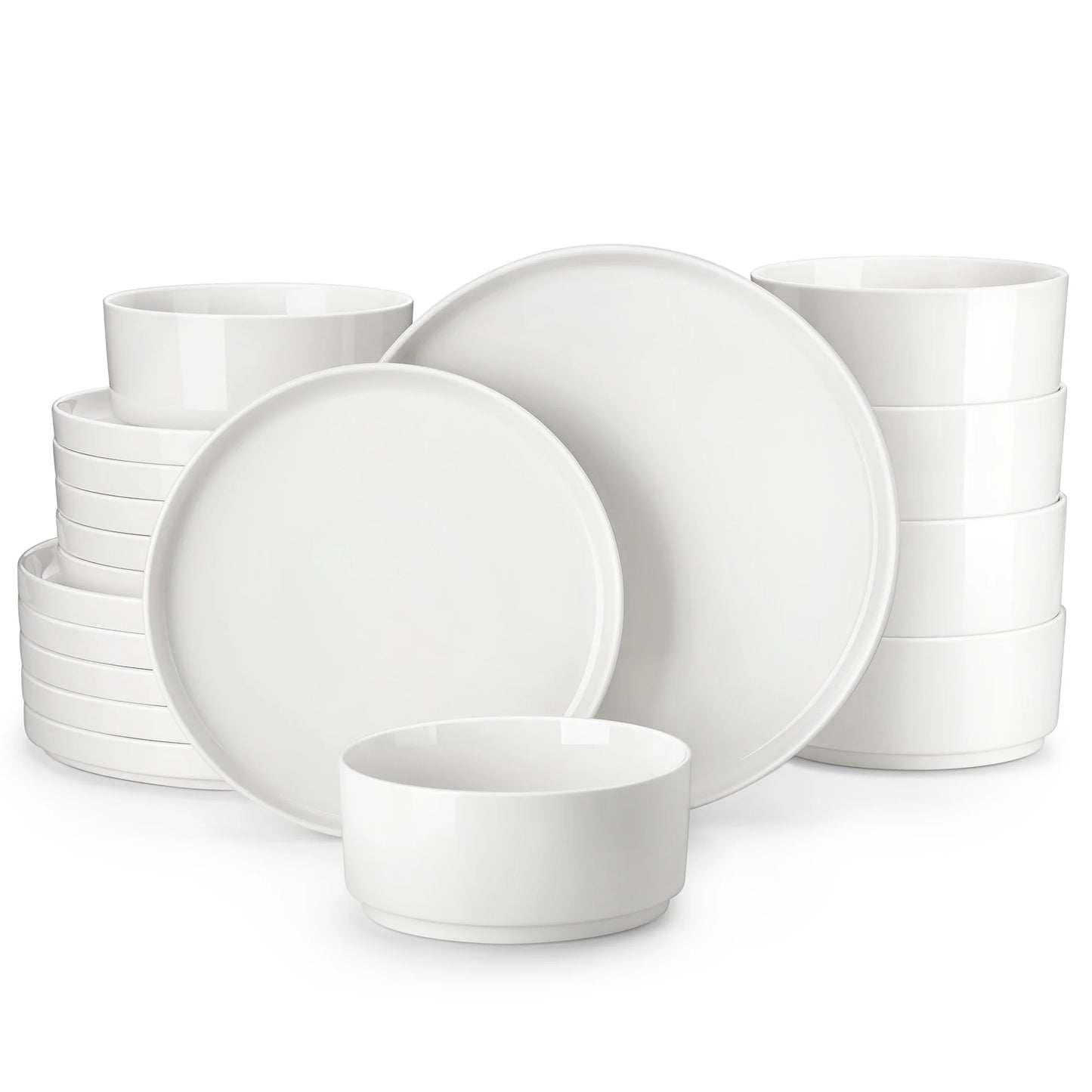 MALACASA Ceramic Dinner Plate Set Everyday Dinnerware
