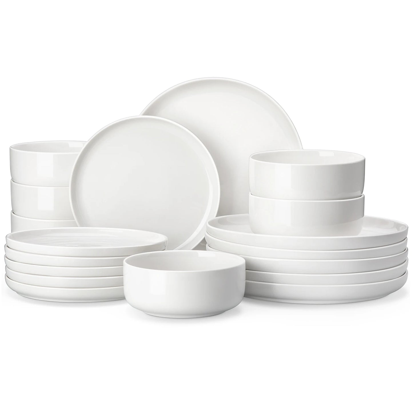 MALACASA Porcelain Dinnerware Set Elegant Everyday Tableware