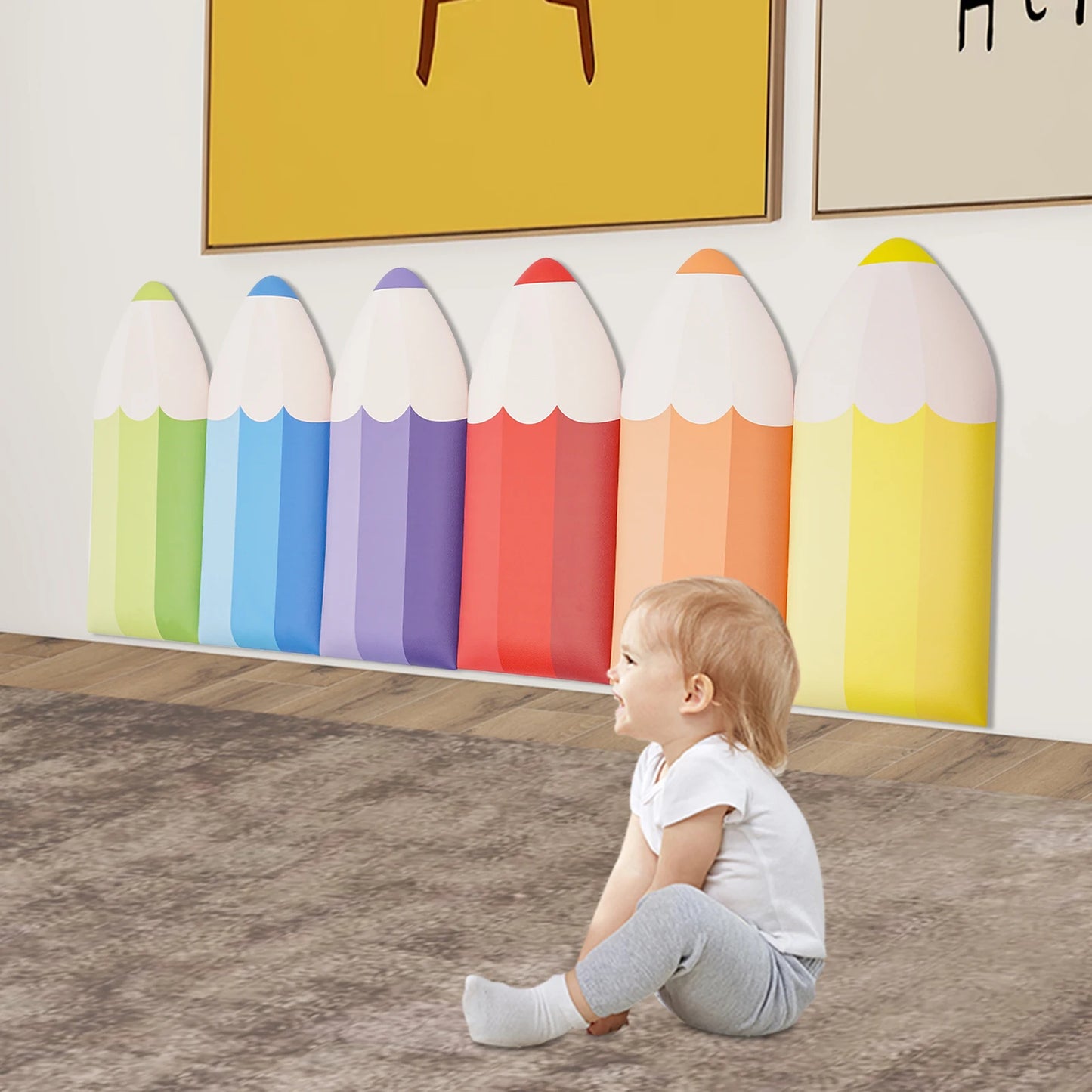 Pencil Wall Stickers Anti Collision Padding For Kids Self-Adhesive