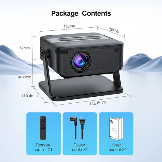 XNANO Mini Smart Projector 720P Native 4K Decoding Dual WiFi