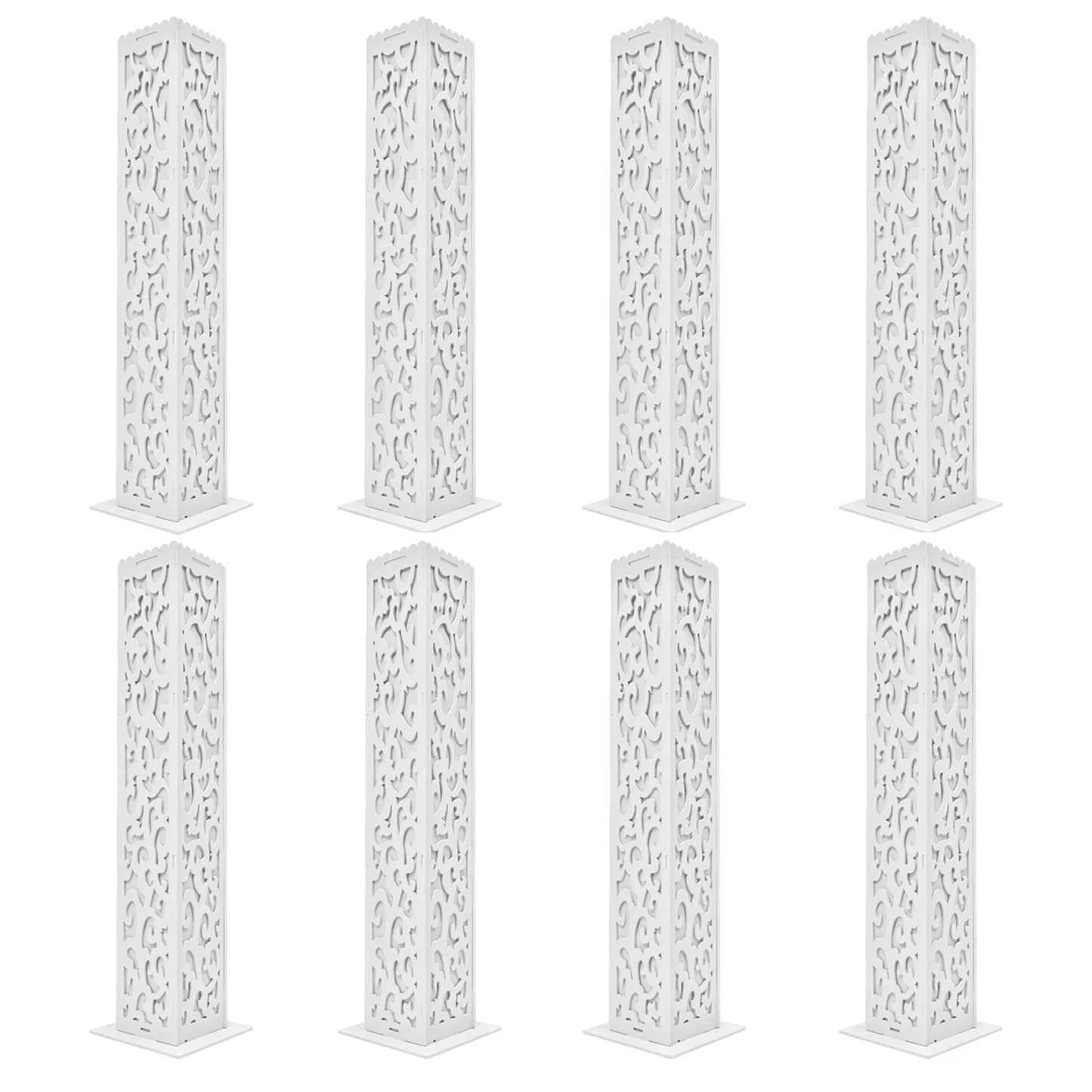 Wedding Flower Column Stand With LED Cloud Pattern Outdoor Decor