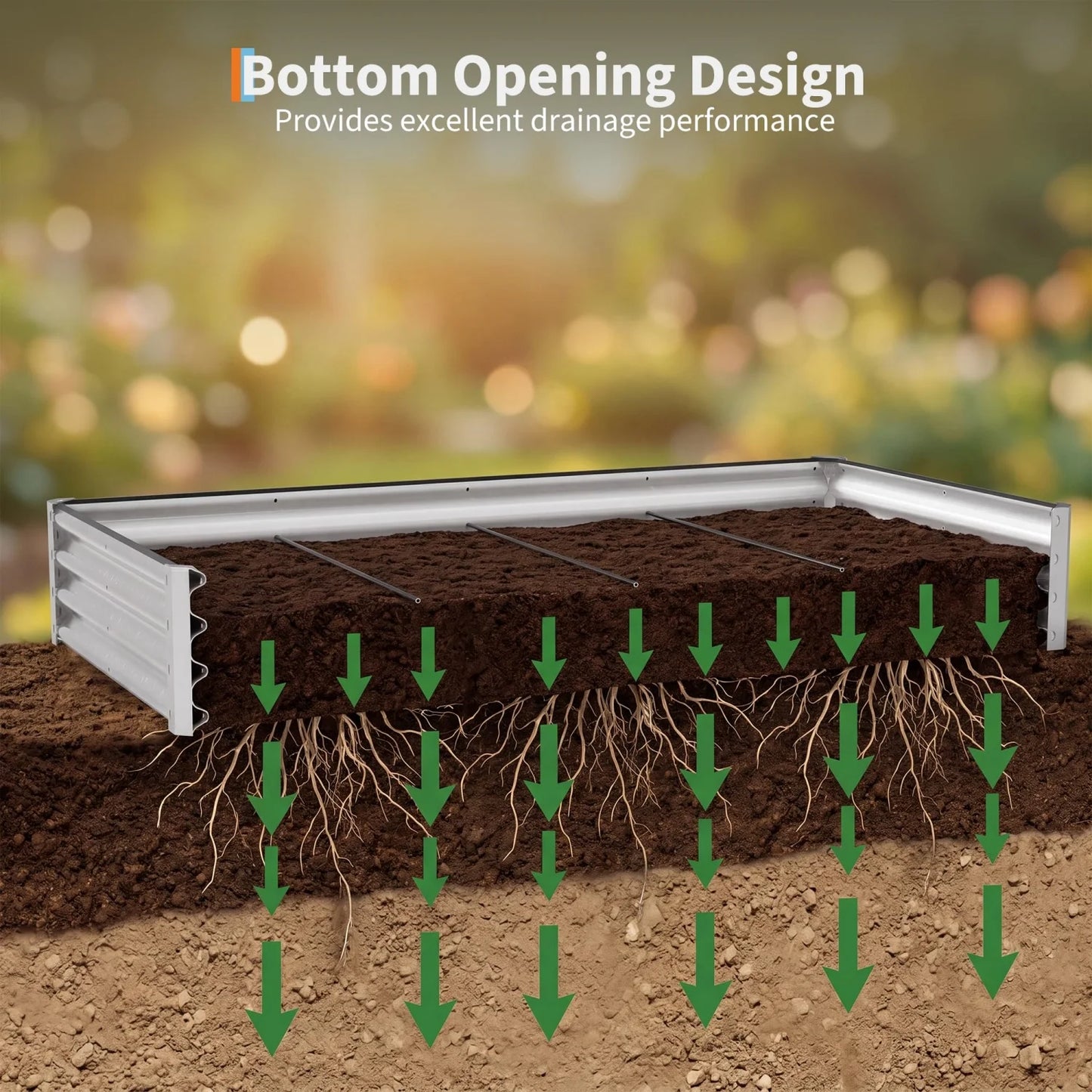 HiMISS 2 Pack Galvanized Steel Raised Garden Beds Outdoor