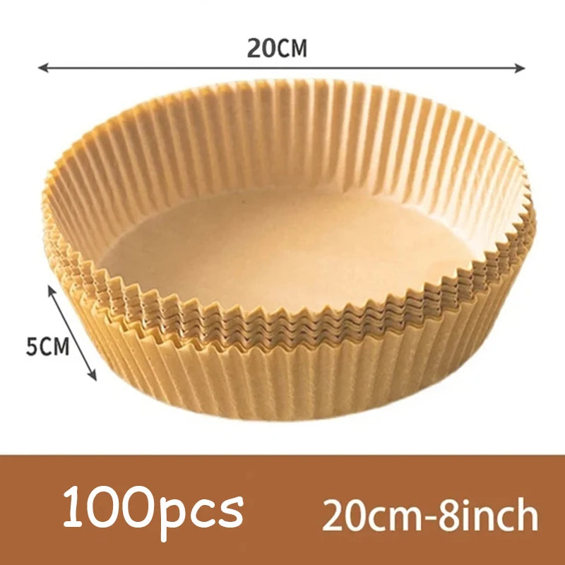 Air Fryer Disposable Paper Liners Pack 50 Nonstick Parchment
